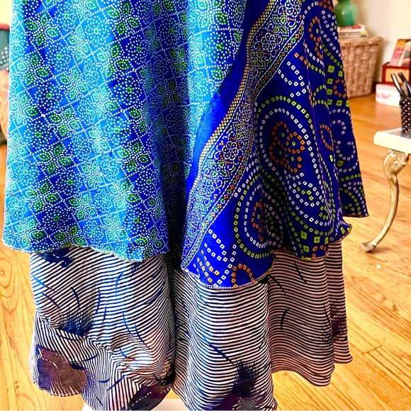 Handmade Vintage Saree Wrap Skirt - Picture 7 of 7